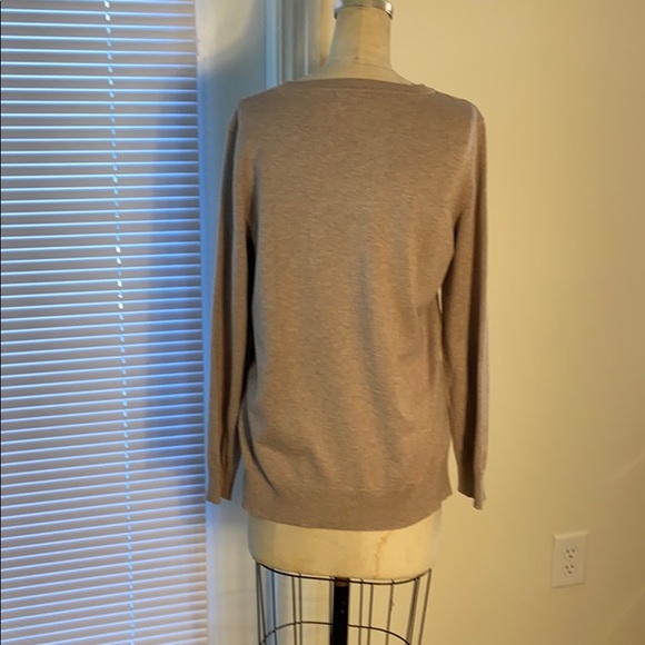 Soft, Heathered Oatmeal, Asymmetrical Hem Sweater - Picture 2 of 5
